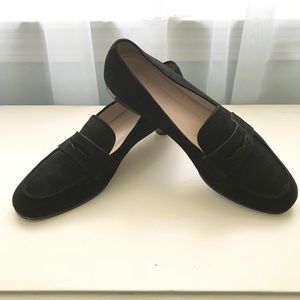 J Crew Charley Penny Loafer in Black Suede